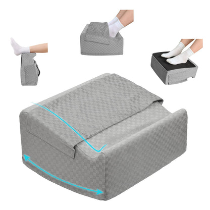 Nockovi Ergonomic Foot Rest for Under Desk at Work – 15° Tilt Angle Under Desk Footrest with High-Resilience Foam, Velvet Top & Non-Slip Base