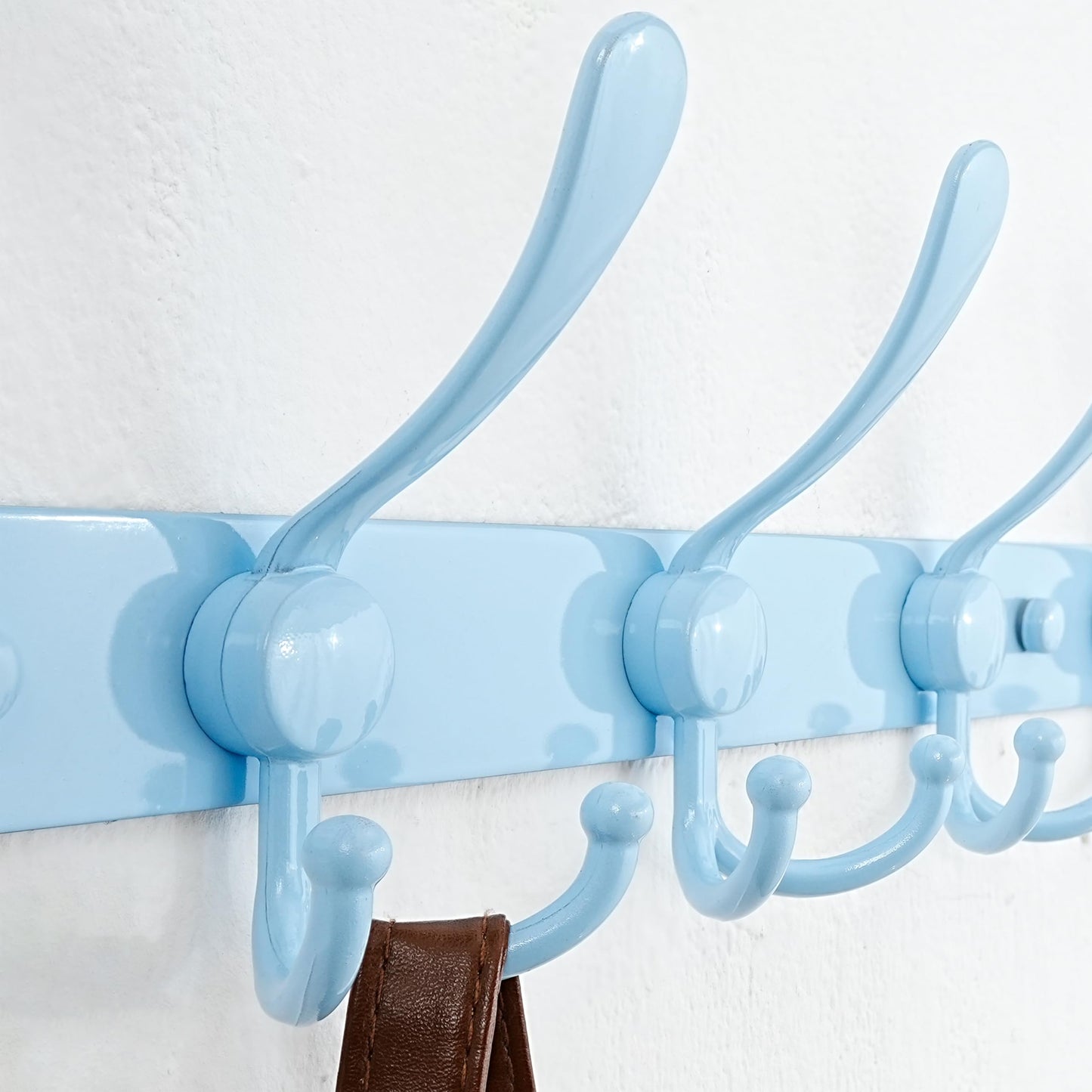 Dseap Coat Rack Wall Mount - 96cm Long 10-Tri-Hooks Heavy Duty Coat Hanger Rail Wall Hooks for Hanging Coats Hats Clothing Clothes Purse Mudroom