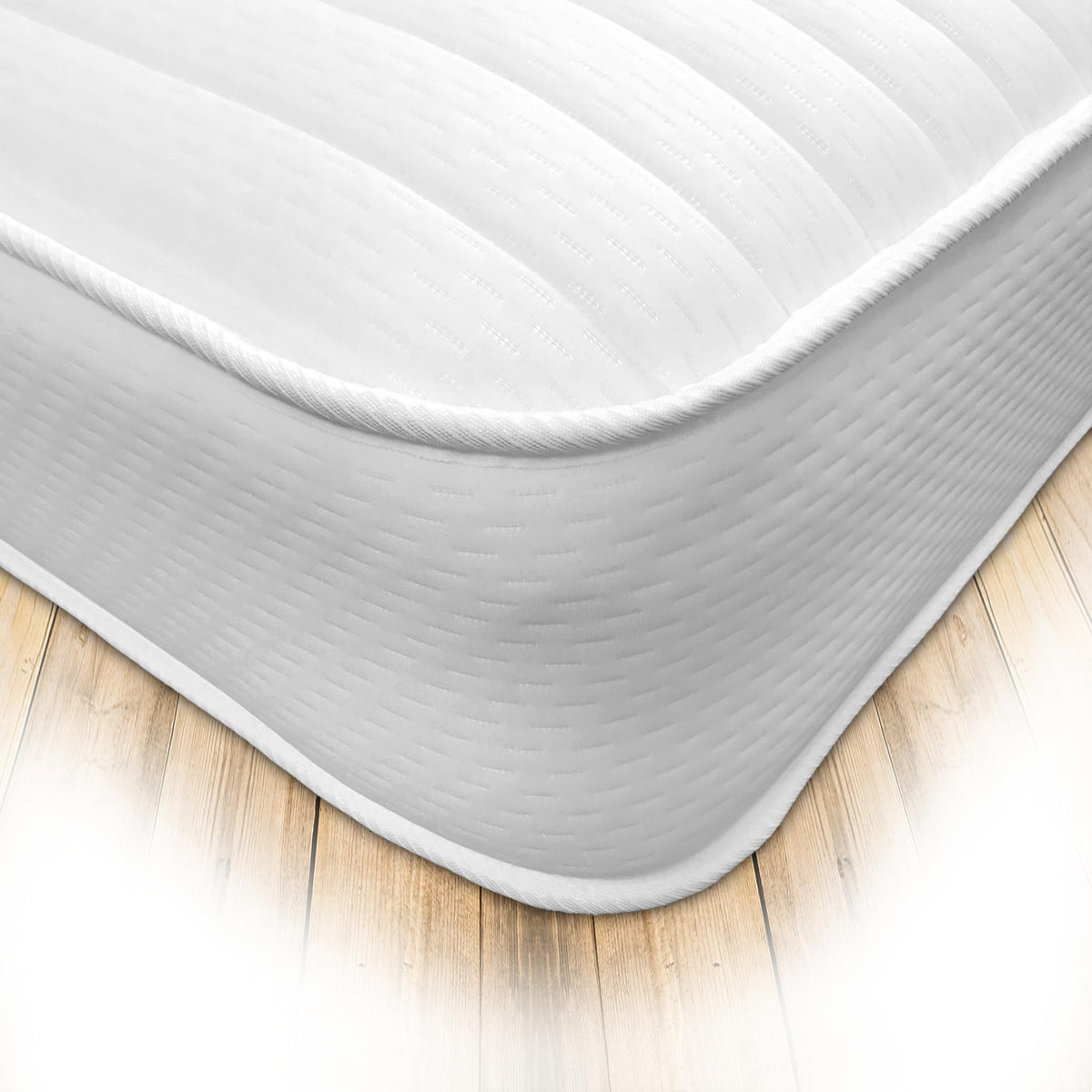 Starlight Beds Lumina Double Mattress. 7 Inch Deep Sprung Foam Free Mattress. White, Soft Feel. 4ft6 x 6ft3 (135x190x18cm)