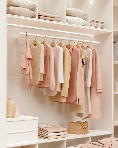 GUOHNHE 121cm Wall Mounted Clothing Rack, Hanging Rail, Cream, 1 Pack