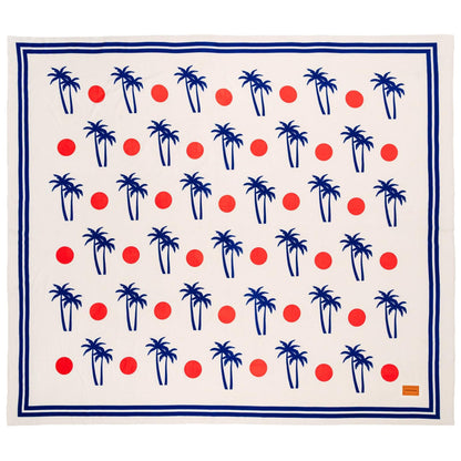 MOMOMUS Large Beach Towel, 210 x 230 cm, Thin and Light, Palm Trees