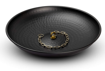 Monarch Rain Chains 15 inch Basin Hand Hammered Rain Chain Anchoring Basin Downspout Gutters for Outdoor Garden, Lawn and Patio Water Feature, 15 inch