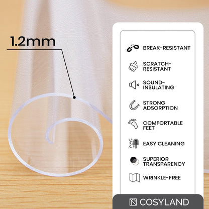 COSYLAND Heavy Duty Under Desk Rug for Rolling Chair – Anti-Slip Frosted Mat for Office Chair on Hardwood Floor, Home Office Floor Protector