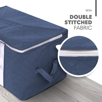 Delka 90L Storage Bags with Lids, Large Storage Boxes with lids, Storage Unit for Clothes, Duvets, Blankets, Toys
