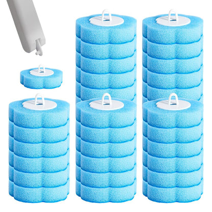 30PCS Disposable Toilet Brush Replacement Head, Disposable Toilet Cleaning System, Disposable Replacement Head, No Odour Cleaning