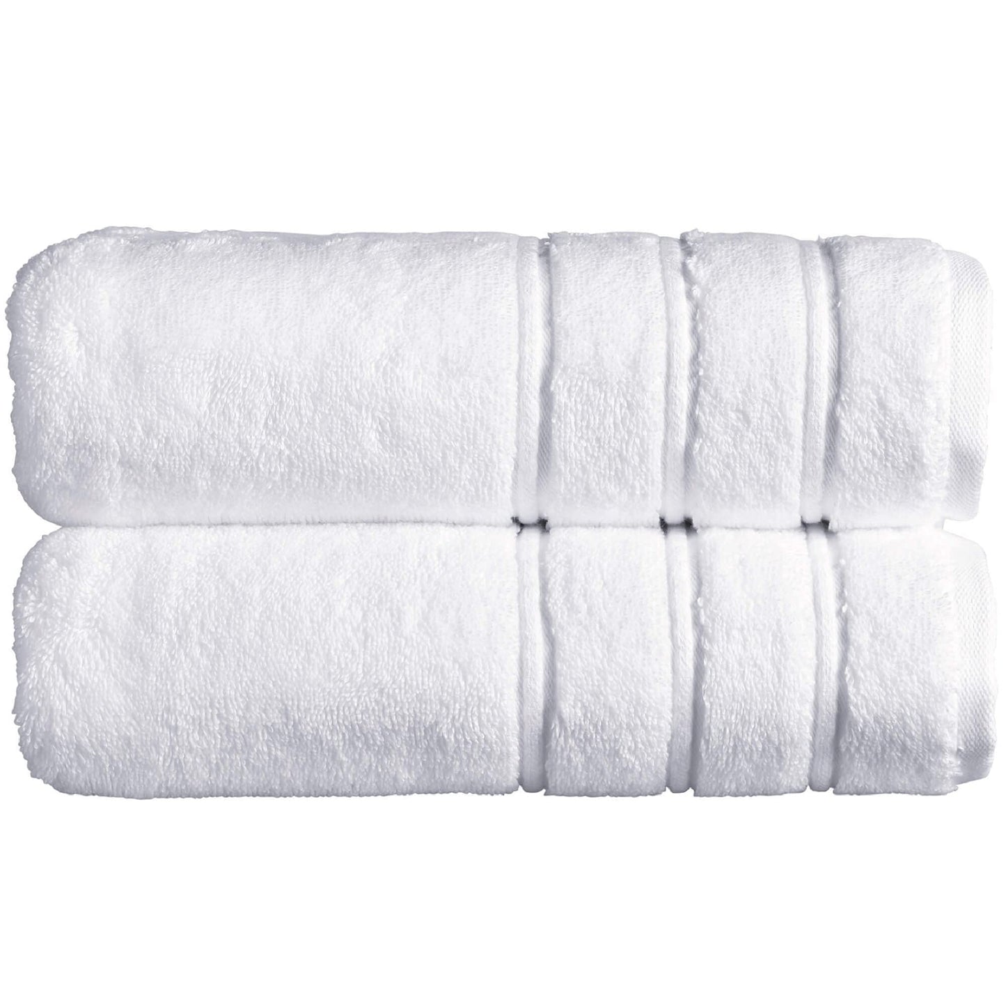 Christy Antalya Large Bath Towels | Set of 2 | 100% Turkish Cotton | 600GSM | Soft Plush Luxury Towel Set | 70cm x 125cm | Quick Dry | White