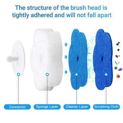 Topo Bear Disposable Toilet Brush Holder Set Toilet Wand (Pack of 2) Toilet Cleaner Scrubber with 24 Refills
