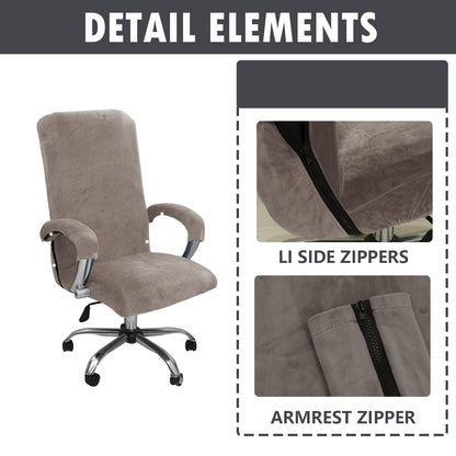 Bestenrose Velvet Office Chair Cover Stretch Computer Desk Armchair Covers