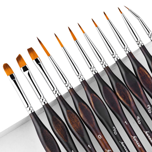 Detail Paint Brush Set-11PCS Fine Paint Brushes,Miniature Micro Paint Brushes for Miniature Figure,Model Painting,Fine Detailing,Art Painting