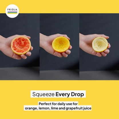 Fridja F800 Automatic Citrus Juicer - One-Touch Operation, No Spills or Splashes, Easy to Clean, Stainless Steel, Black, Ideal for Oranges, Lemons,