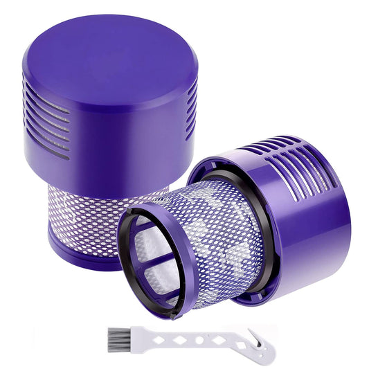 2 Pack Replacement Filters Fit for Dyson V10 Cyclone series, V10 Absolute, V10 Animal, V10 Total Clean, SV12, Replace Dyson part No. 969082-01
