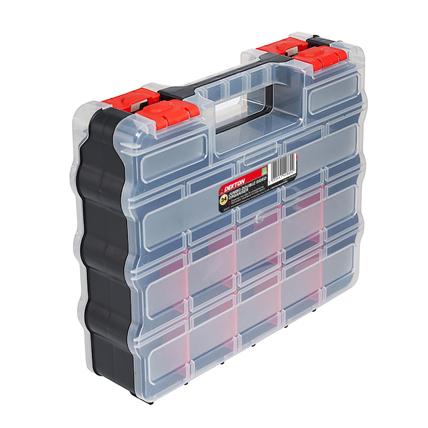 Dekton Jumbo Double Sided Organizer- Organizer Box With 32 Compartments| Removable Separators For Extra Space| Dimensions
