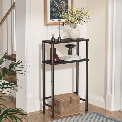 Asgolion Console Table, 2-Tier Slim Sofa Table, 40 x 20 x 80 cm