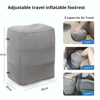 Buithafu Inflatable Footrest 2 Pack, Adjustable for Air Travel