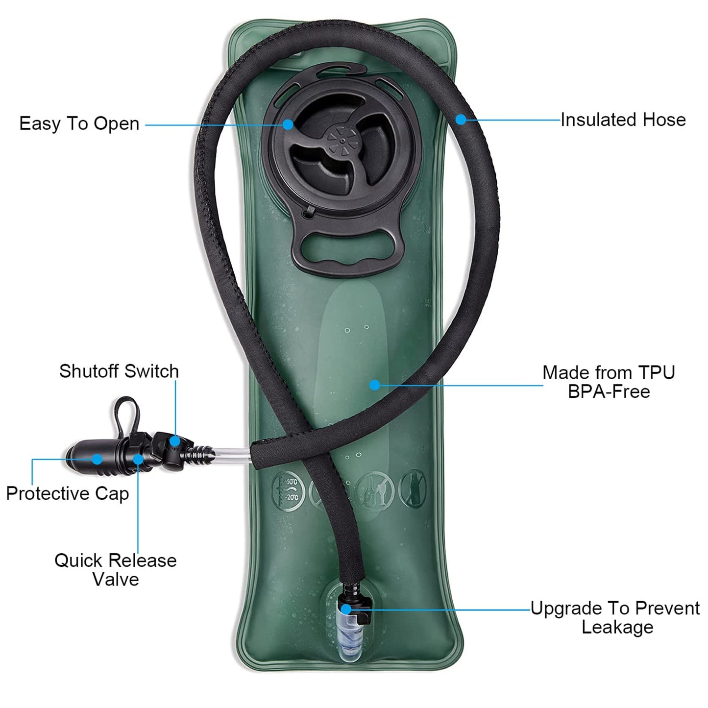 G4Free Military Hydration Backpack with Upgraded 2.5L Bladder Pack for Hiking, Cycling, Walking and Climbing