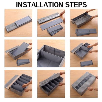Noeborty Underbed Shoe Organizer, 60 x 33 x 14 cm Underbed Storage Bag, Large Non-Woven Underbed Storage Organizers, Underbed Shoe Storage Organizers