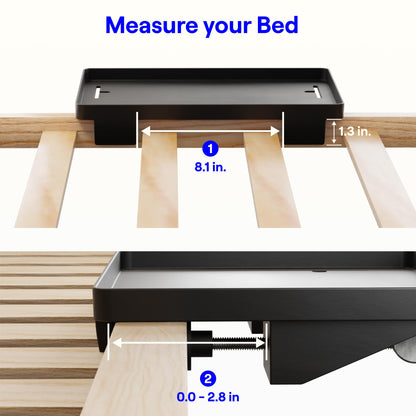 BedShelfie Bedside Shelf, Bunk Bed & Top Bunk, College Dorm Room Essentials, Clip On Nightstand, Bed Side Table Tray Organizer, Room Decor