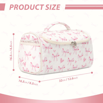 Linpr Travel Hair Dryer Bag with Hook for Dyson Airwrap Styler, Heart Pink