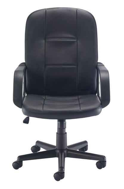 Office Hippo Desk Chair, Ergonomic Contemporary Office Chair With Fixed Arms & Moulded Seat For Extra Comfort
