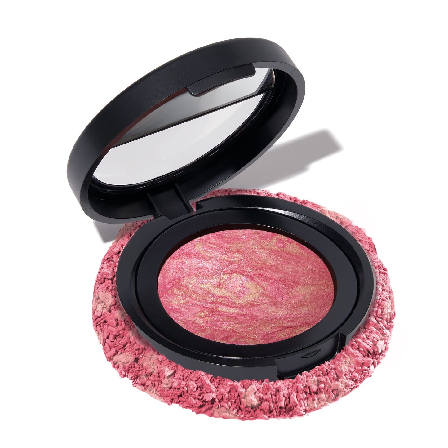 LAURA GELLER NEW YORK Baked Blush-n-Brighten Marbleized Blush for Cheeks - Natural Finish - Buildable Color (110 Sunlit Rose)