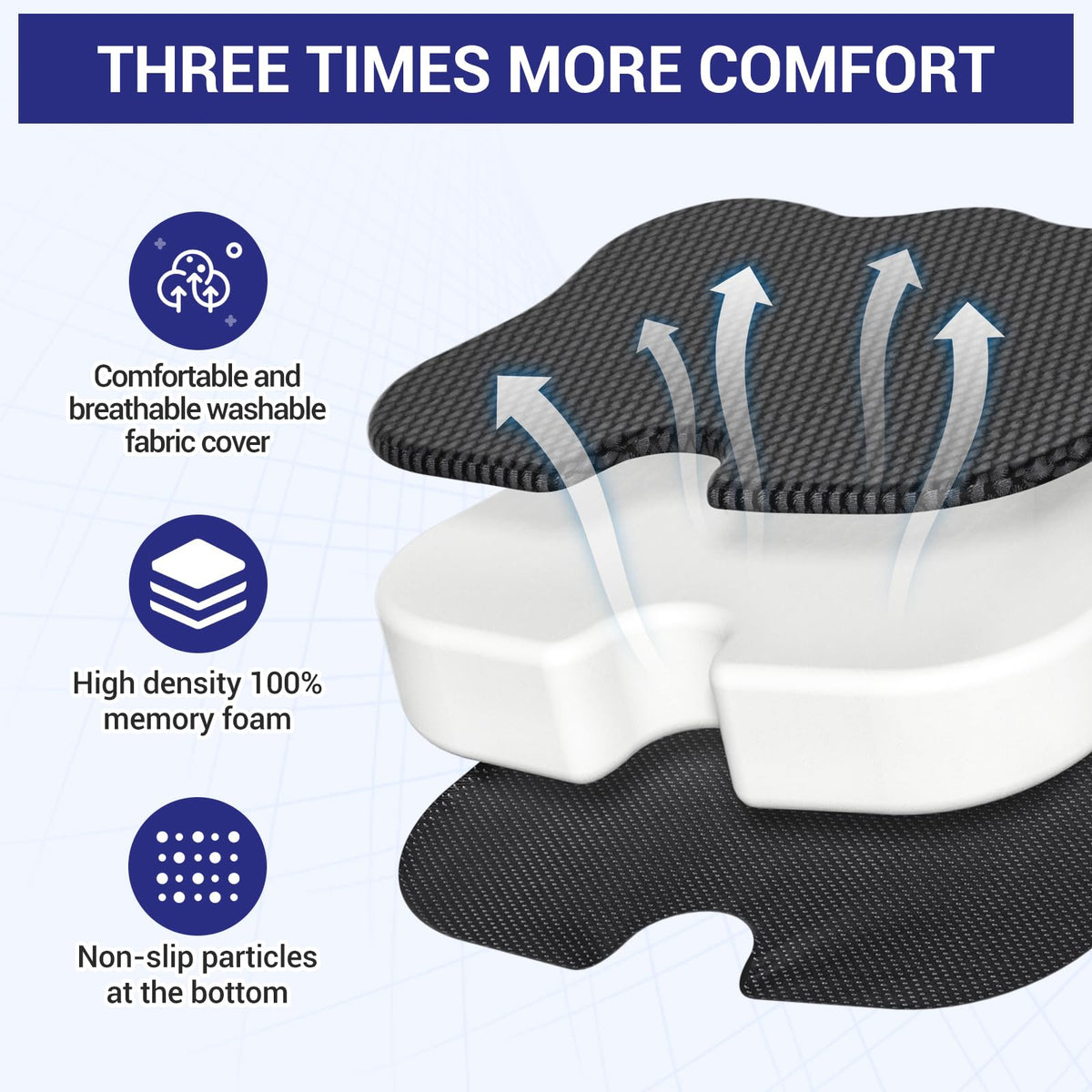 Car Cushion for Driving Seat, Booster Car Seat Improve Driving Visibility