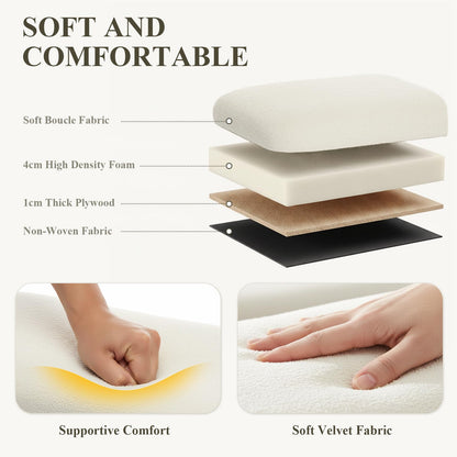 COLAMY Large Ottoman Storage Box for 80L, Wooden Ottoman Storage Bench with Anti-Slip Pads and Lift-Up Lid, Foot Stool for Living Room, Bedroom