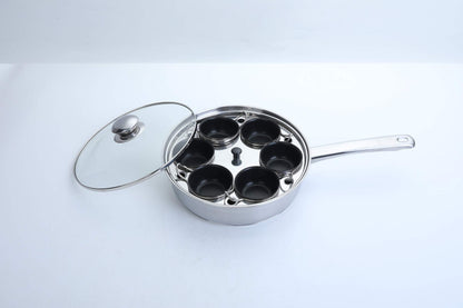 6 Cups Egg Poacher Pan - Stainless Steel Poached Egg Cooker  Induction Cooktop Egg Poachers Cookware Set with 4 Nonstick Large PFOA FREE Egg Poacher
