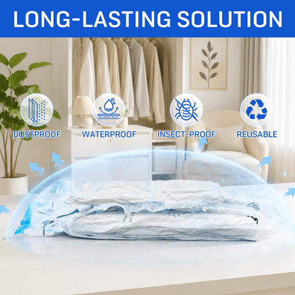 CaptainFive Vacuum Storage Bags Large 6 Packs(31.5'' x 24'), Vacuum Pack Bags for Clothes, Pillows, Comforters, Duvets