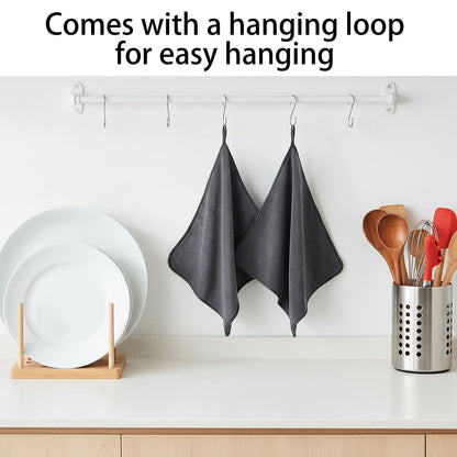 saerryor Microfiber Hand Towels with Hanging Loop Kitchen Hand Towels