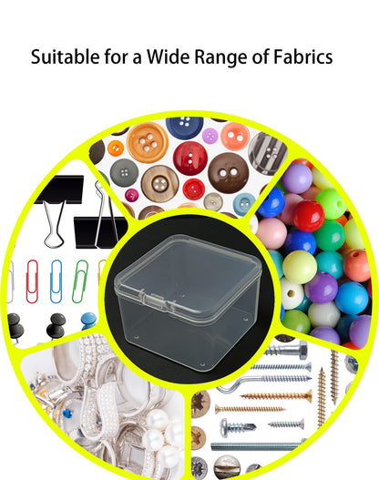 LJY Clear Square Plastic Boxes with Lids, 60 Pack, 2.2 x 2.2 x 1.4 in