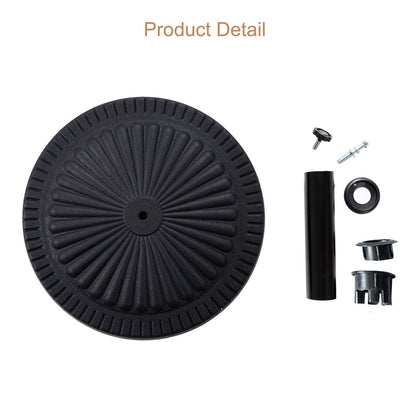 C-Hopetree 14 kg Heavy Duty Round Base Stand for Outdoor Patio Market Table Garden Parasol Umbrella, Black