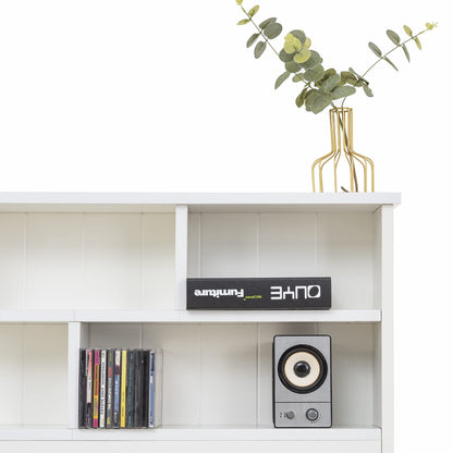 BTM Wooden Bed Frame with Shelves,Wooden Storage Bed, Shelf Headboard, Single Bed for Adult,Kids, Teenagers - 3FT (90 x 190 cm), White
