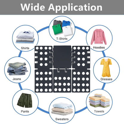 Elegance-go Laundry Folding Board Clothes,Clothes Folding Board T Shirt Folder,Adjustable Clothes Folder,Plastic Laundry Folder Aid for Kid Adults