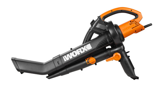 WORX WG505E 3000W Trivac Garden Blower Mulcher and Vacuum Garden for Clearing Patios of Leaves and Other Waste, Black, 10 m Cable