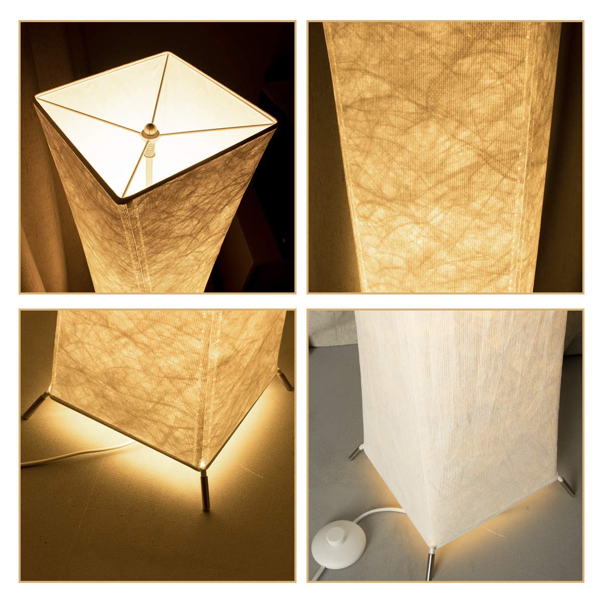 CROSS ZEBRA Floor Lamp, Bedroom Fabric Lamp Soft Warm Lighting Romantic Atmosphere Minimalist Modern Design for Living Room, Tall Arc Floor Standing