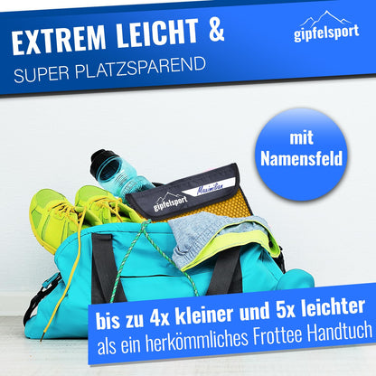 gipfelsport Microfibre Towel Yellow Set1 1x S(80x40cm) & 1x L(140x70cm)