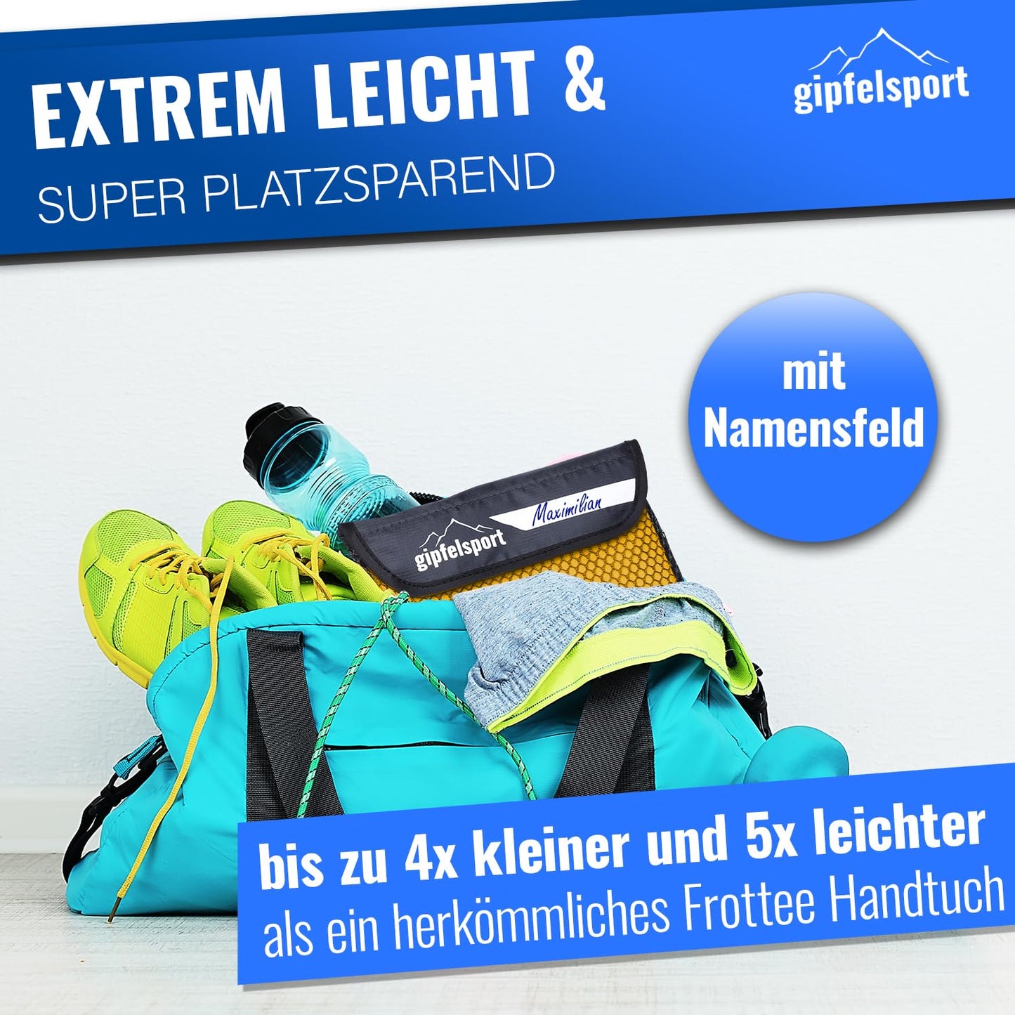 gipfelsport Microfibre Towel Yellow 1x XL(180x80cm)