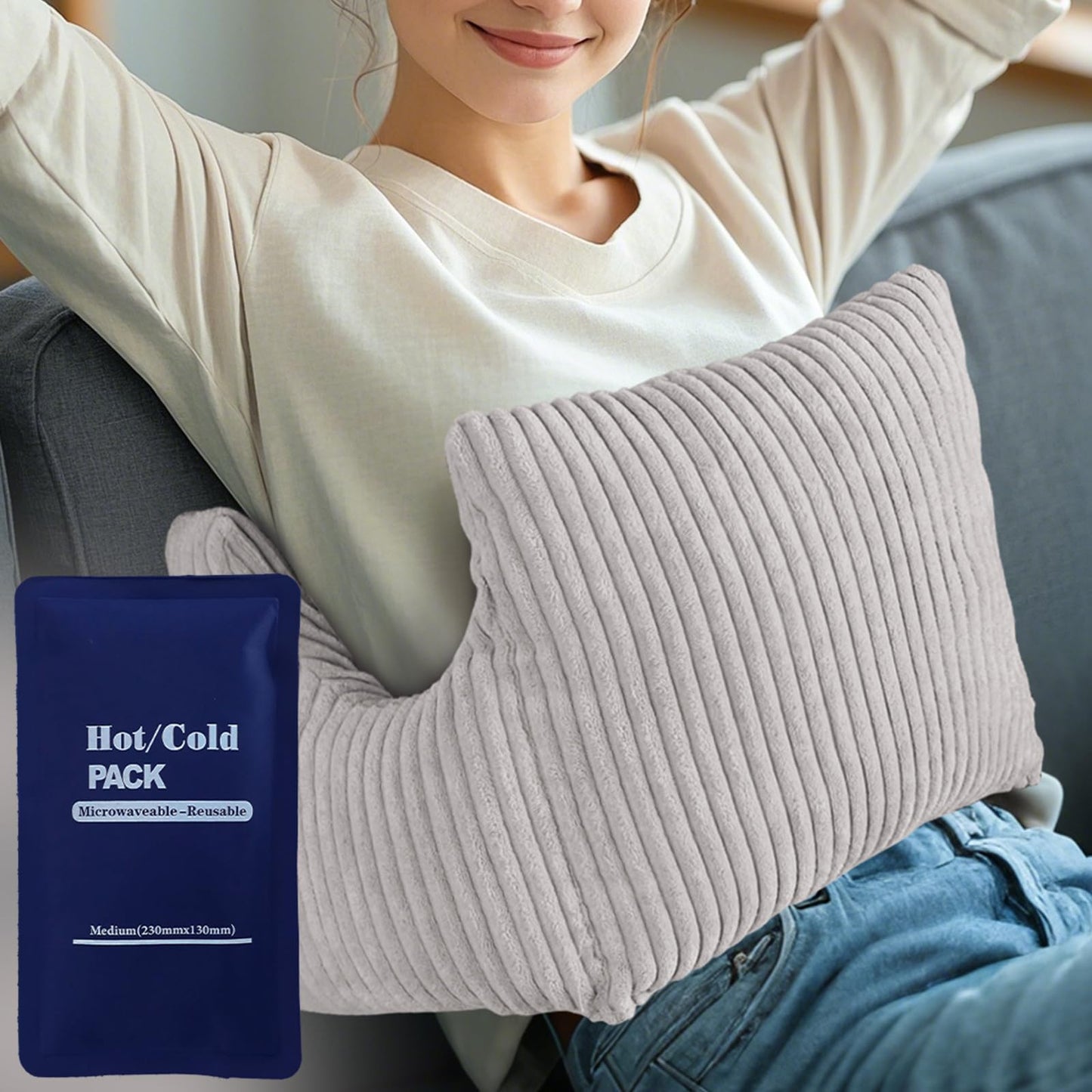 RoamReady Hysterectomy Recovery Pillow, Mastectomy Pillow with Gel Pack