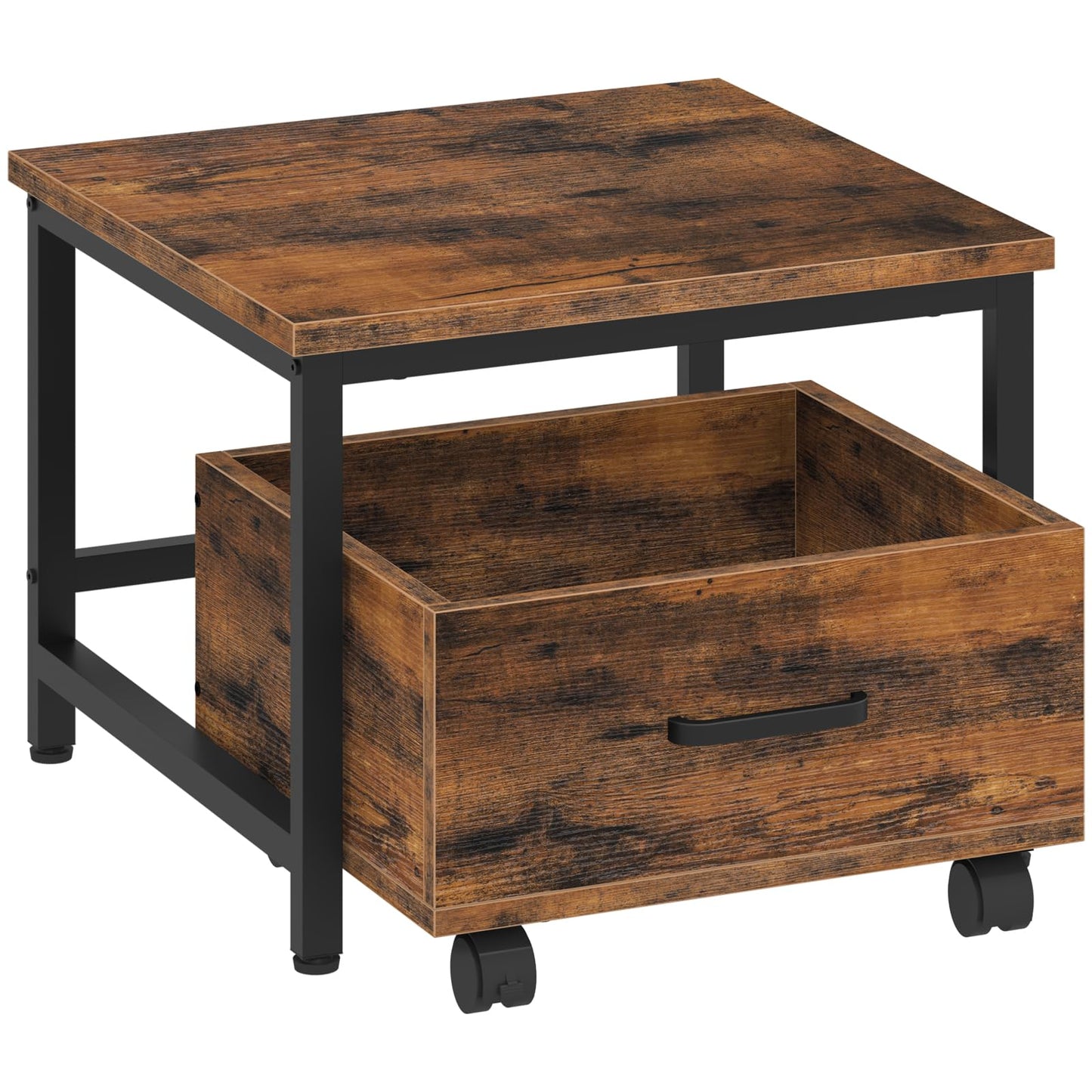 HOOBRO Mini Fridge Stand with Movable Storage Drawer