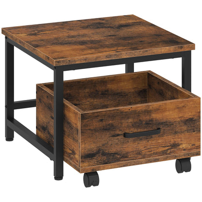 HOOBRO Mini Fridge Stand with Movable Storage Drawer