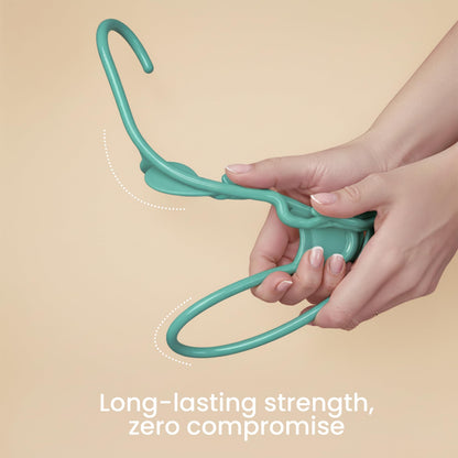 Utopia Home 50 Pack Plastic Hangers Space Saving, Durable Hanger with Shoulder Grooves, Aqua