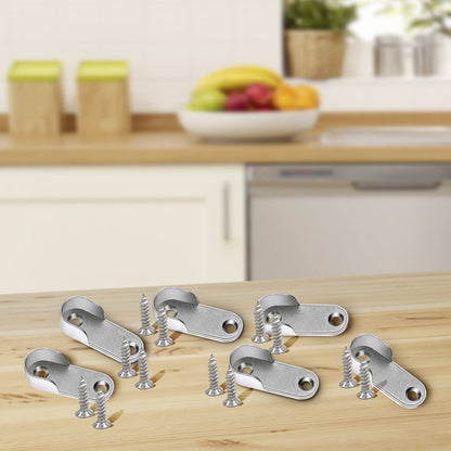 Oval Wardrobe Hanging Rails Fittings Wardrobe Pole Fitting with12pcs Screws
