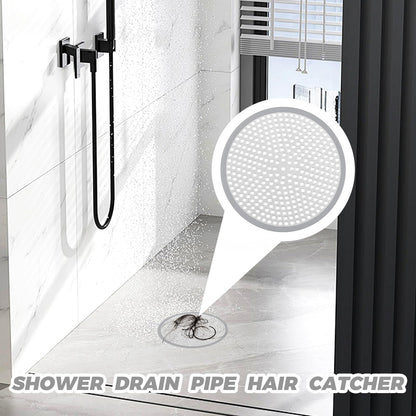 1pc Stainless Steel Shower Drain Hair Catcher with Silicone Edge 12cm Shower Drain Cover Plug Hole Hair Catcher for Bathroom Floor and Bath Drain