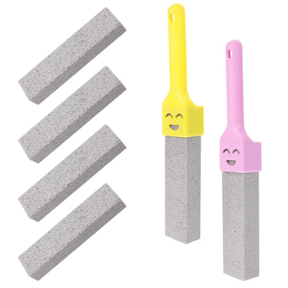 Pumice Stone for Toilet 4 Pcs Toilet Pumice Stone Toilet Pumice Cleaning Stone with Handle Pumice Stone for Cleaning Toilet Scrubber Pumice Stone
