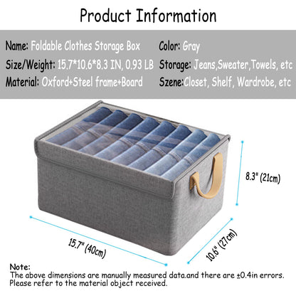 AARAINBOW Wardrobe Clothes Storage Boxes 4 Pc, Stackable Fabric Boxes with Lids Closet Storage