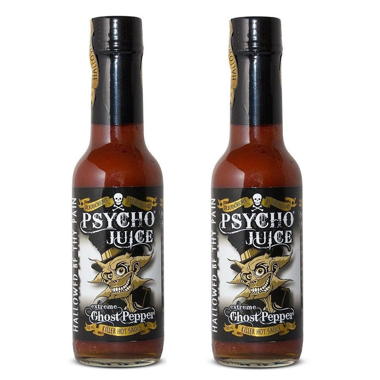 Psycho Juice Extreme Ghost Pepper Hot Chilli Sauce 148ml (Pack 2)