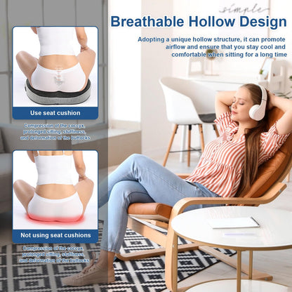 NCONCO Anti-Decubitus Chair Cushion, Orthopaedic Seat Cushion, Memory Foam Hemorrhoid Cushion, Coccyx Cushion