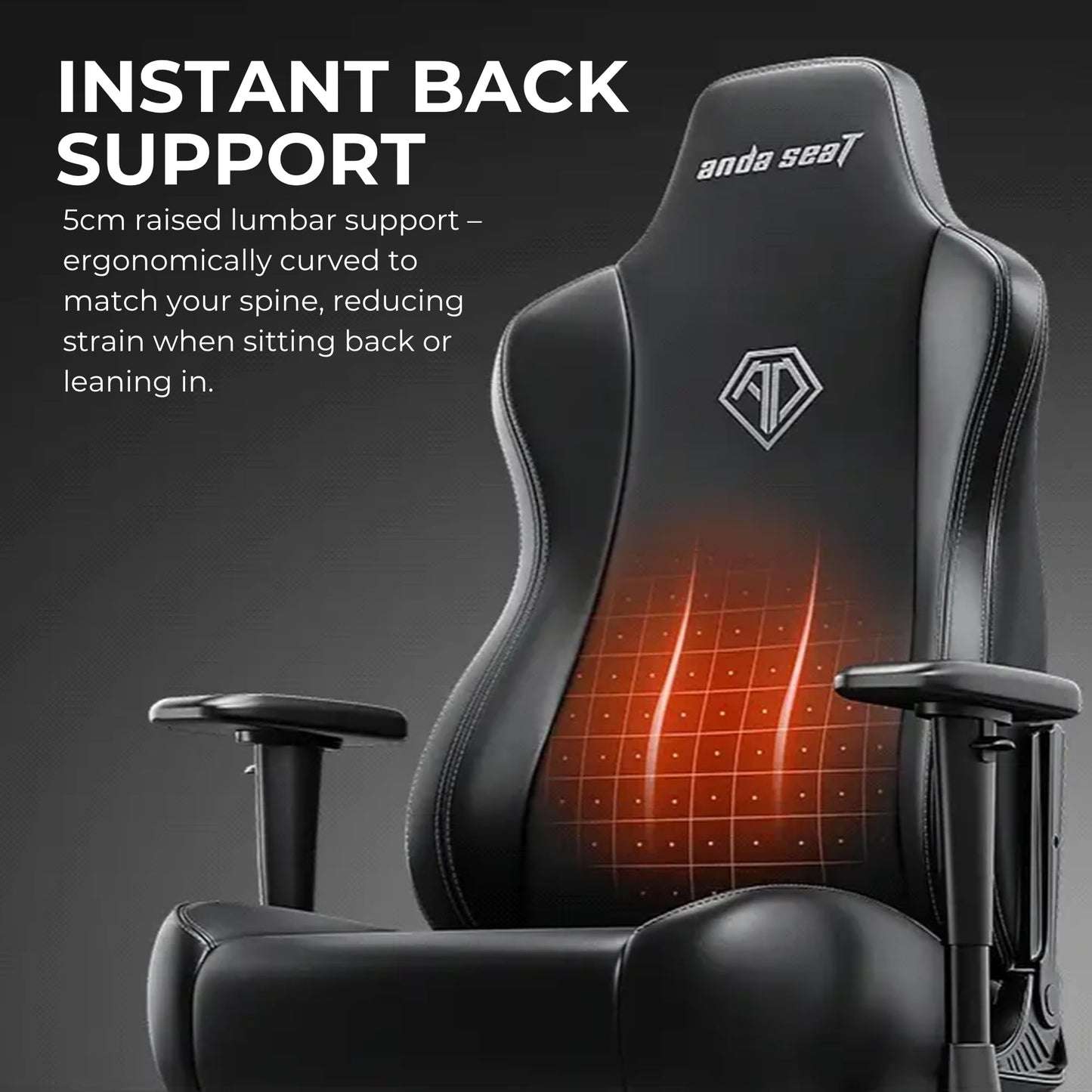 Anda Seat Novis Max Gaming Chair for Adults - Large Reclining Video Game Chairs, PVC leather Ergonomic Gaming Chair, Heavy Duty Back Lumbar Support