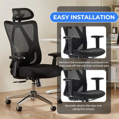 SINOLUXE Armrest pads replacement for Sihoo M18 office chair -Ergonomic office chair armrest replacement parts