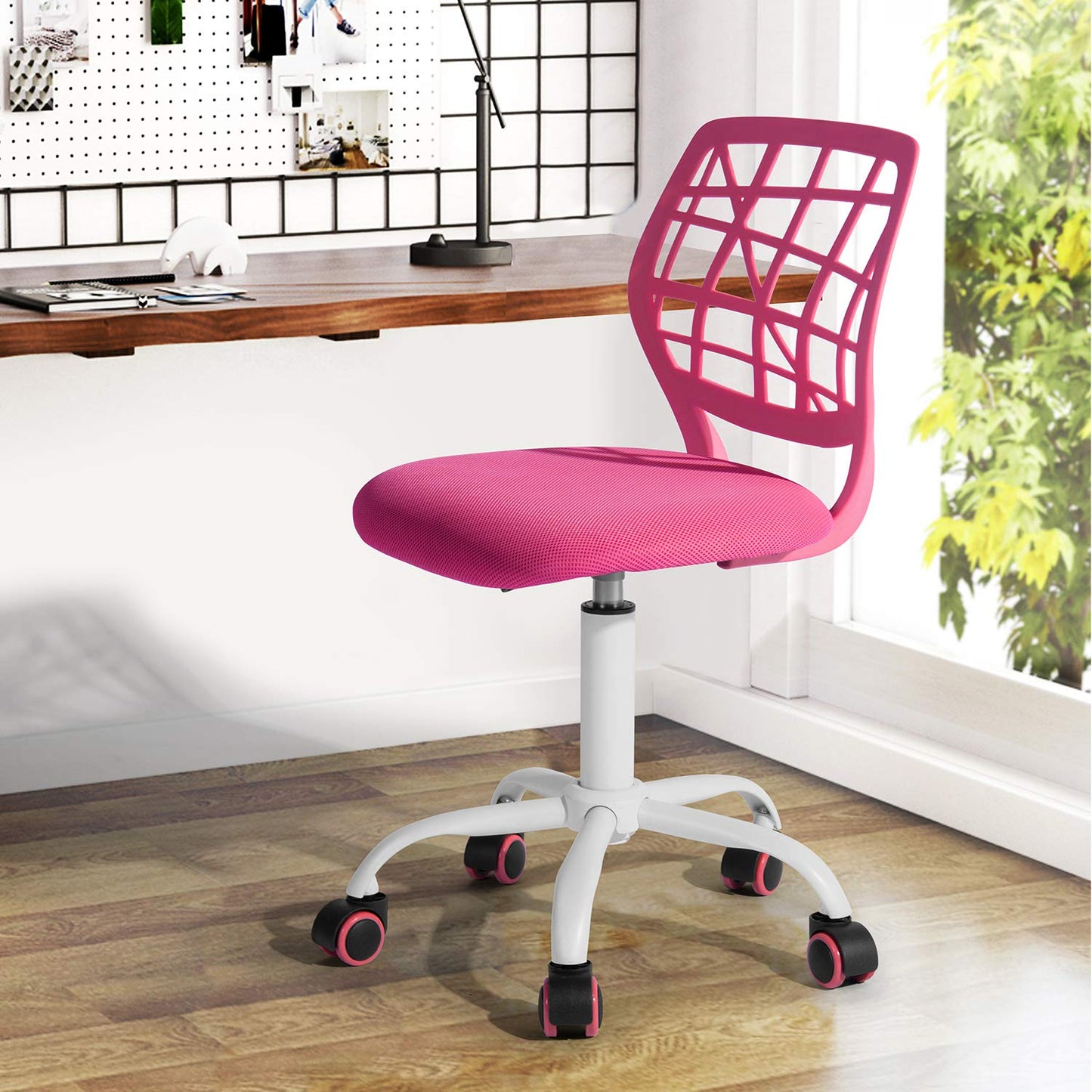 FurnitureR Writing Task Chair Ergonomic Kids Teens Boys Girls Study Chair - Adjustable Height Swivel Computer Laptop Desk Chair for Home,Office,Study